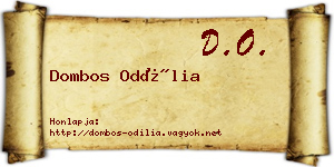 Dombos Odília névjegykártya